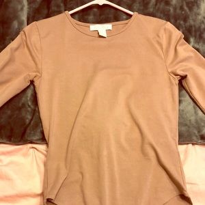 Cute Tan Long Sleeve Shirt